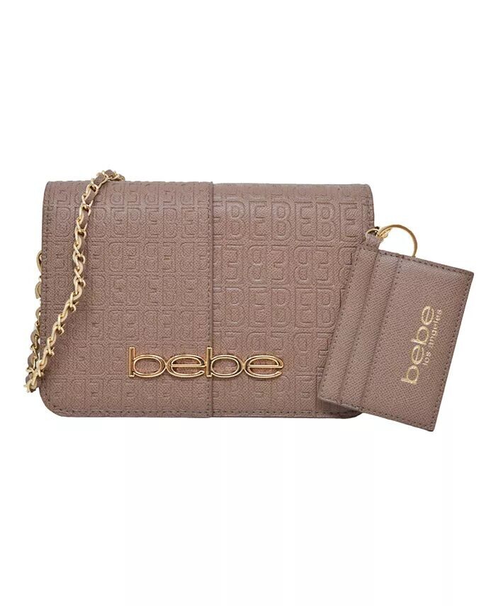 Большая сумка через плечо Ailey с тиснением Bebe, коричневый
Большая сумка через плечо Ailey с тиснением Bebe, коричневый