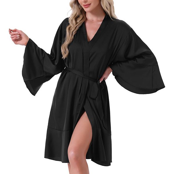 Женский короткий халат с рукавами-трубами, рюшами по подолу и поясом Inspire Chic
Женский короткий халат с рукавами-трубами, рюшами по подолу и поясом Inspire Chic