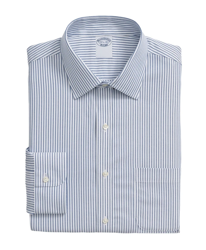 Рубашка узкого кроя в синюю полоску без глажки с воротником Ainsley Brooks Brothers, синий
Рубашка узкого кроя в синюю полоску без глажки с воротником Ainsley Brooks Brothers, синий