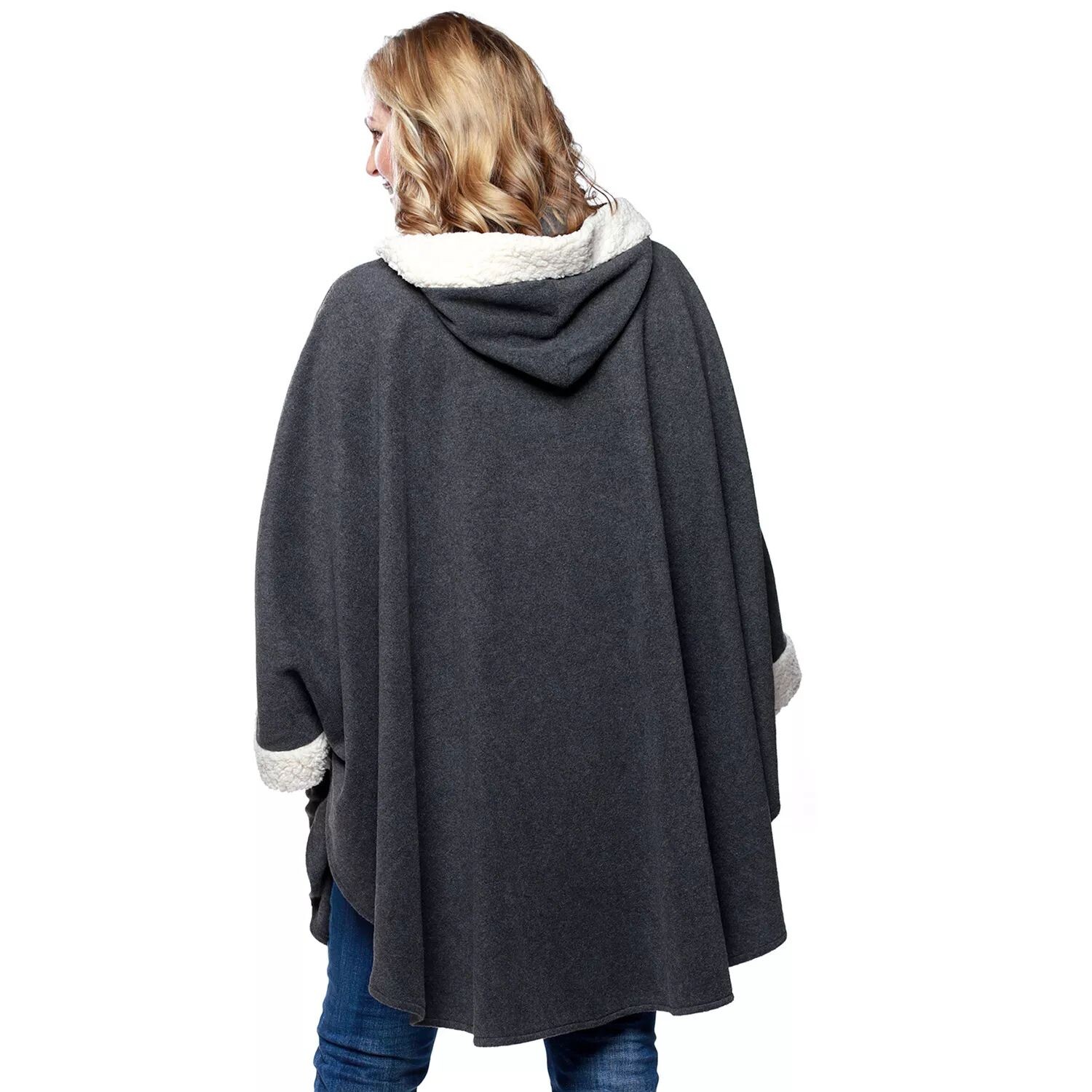 Женская вязаная флисовая накидка с капюшоном Le Moda, кремовой отделкой из шерпа и такими же перчатками Le Moda, коричневый
Женская вязаная флисовая накидка с капюшоном Le Moda, кремовой отделкой из шерпа и такими же перчатками Le Moda, коричневый