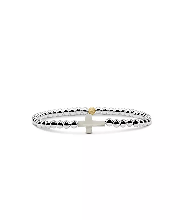 4-Миллиметровый браслет-крест из стерлингового серебра с шариками и перламутровым жемчугом Bowood Lane, silver
4-Миллиметровый браслет-крест из стерлингового серебра с шариками и перламутровым жемчугом Bowood Lane, silver