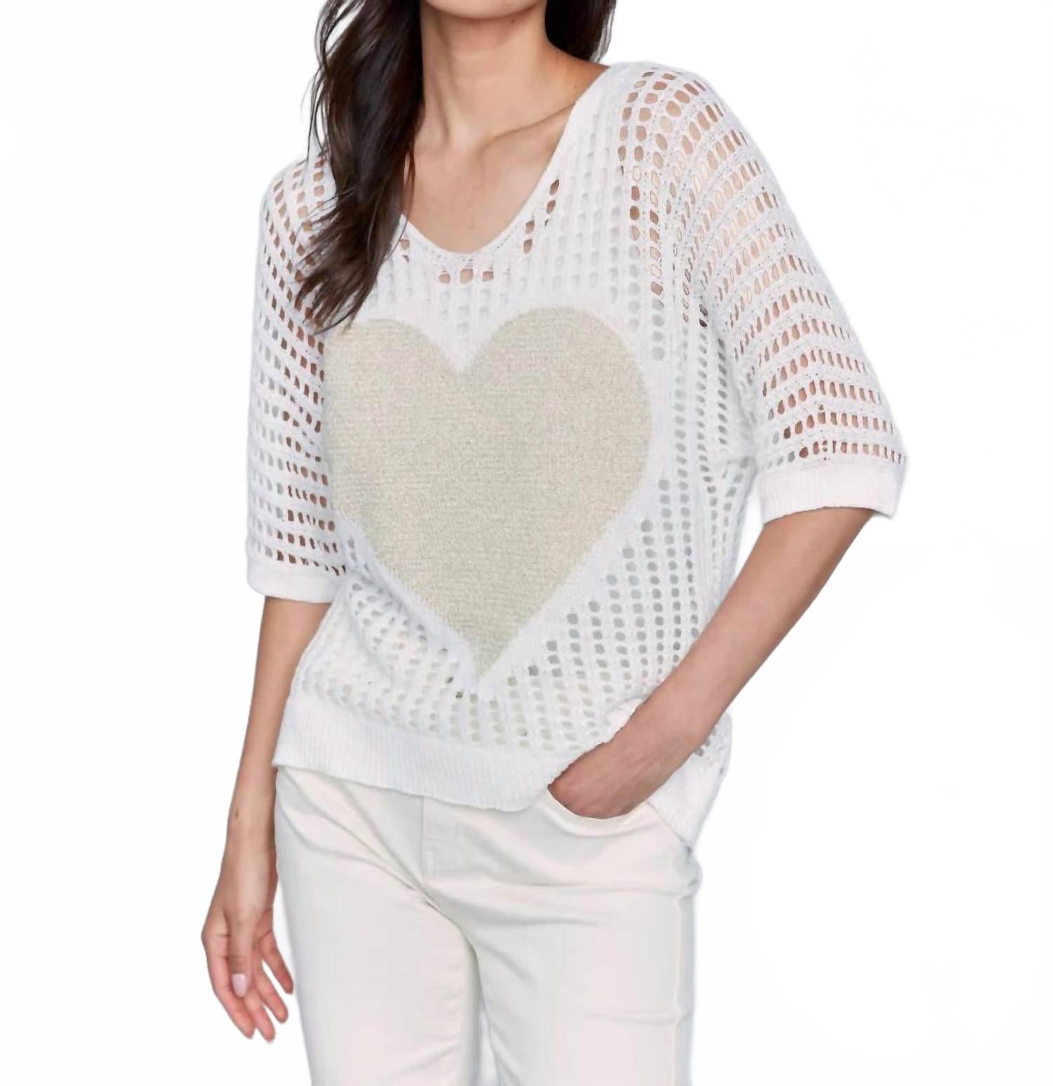 Женский свитер с сетчатым узором в белом цвете CHARLIE B
Женский свитер с сетчатым узором в белом цвете CHARLIE B