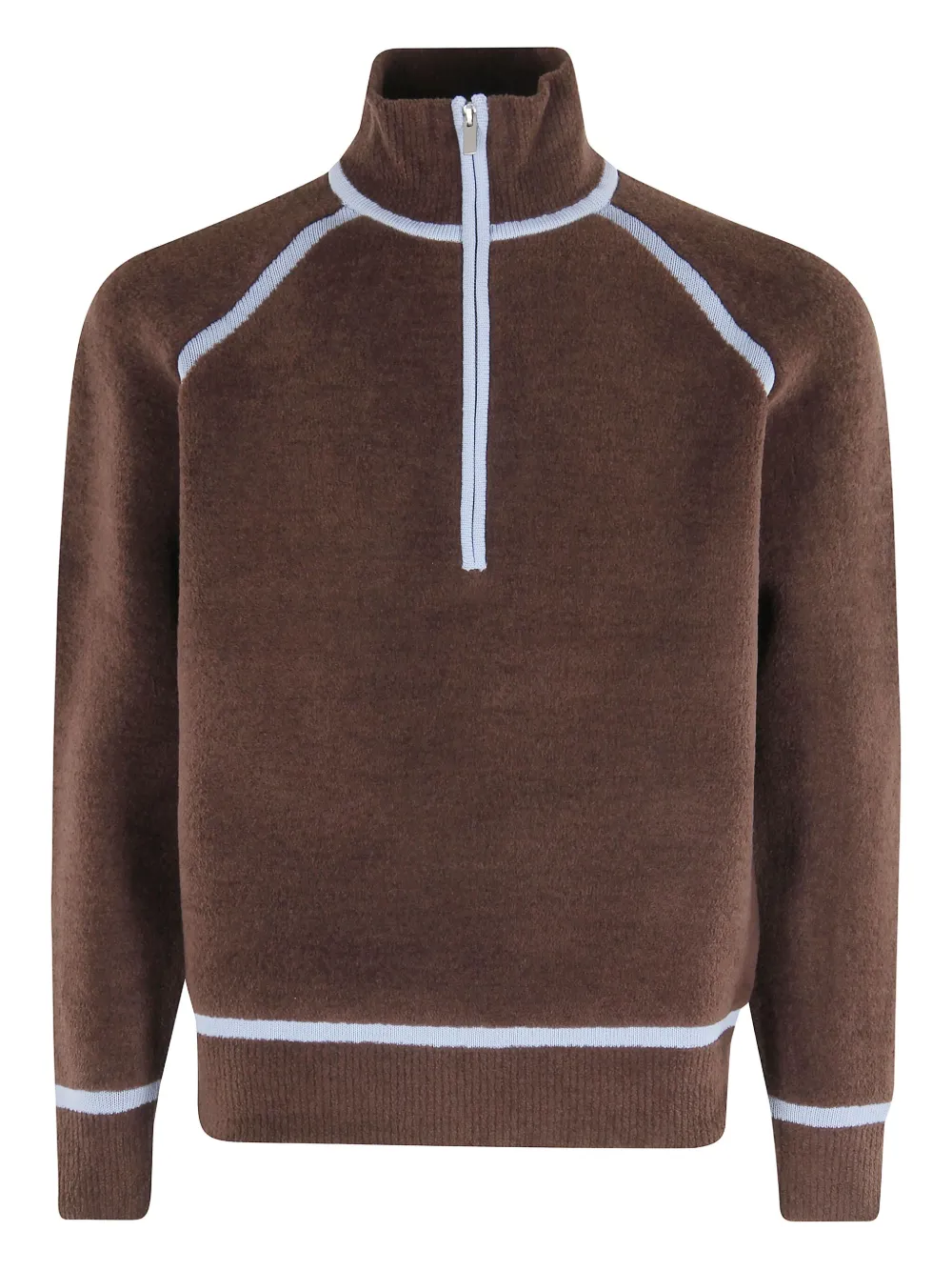 Свитер с контрастным кантом Drôle De Monsieur, коричневый
Свитер с контрастным кантом Drôle De Monsieur, коричневый