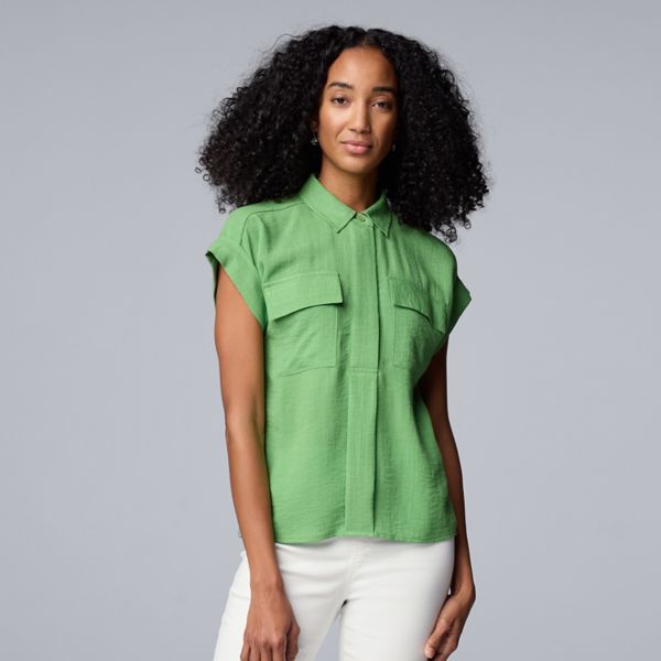 Женская льняная рубашка с коротким рукавом Simply Vera Vera Wang, цвет autumn fern
Женская льняная рубашка с коротким рукавом Simply Vera Vera Wang, цвет autumn fern