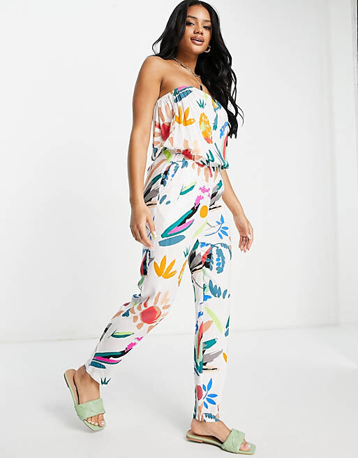 Комбинезон-бандо Urban Classics с фруктовым принтом 
Комбинезон-бандо Urban Classics с фруктовым принтом