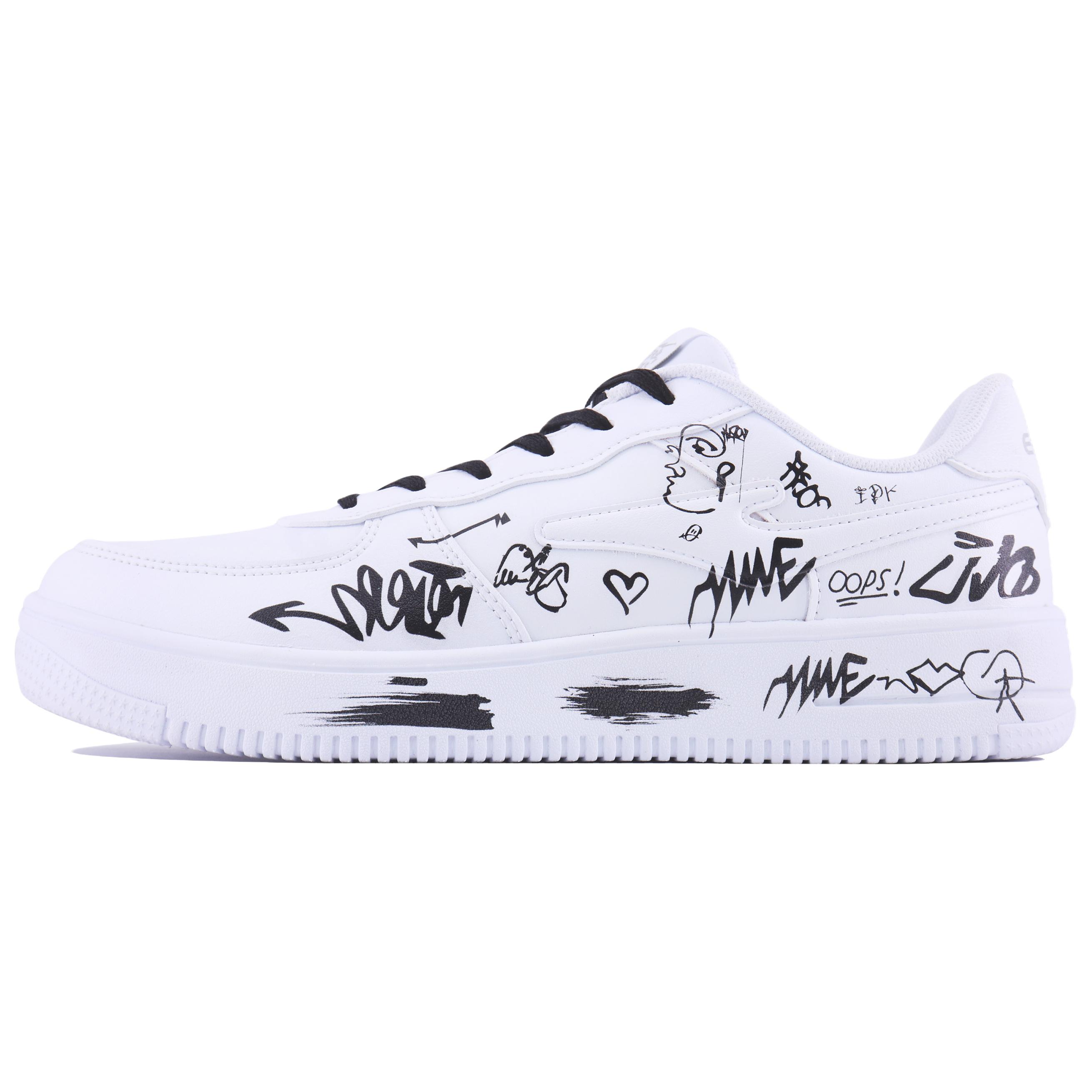 Erke Износостойкие дышащие низкие кроссовки для скейтбординга для мужчин, белые, черные 
Erke Износостойкие дышащие низкие кроссовки для скейтбординга для мужчин, белые, черные