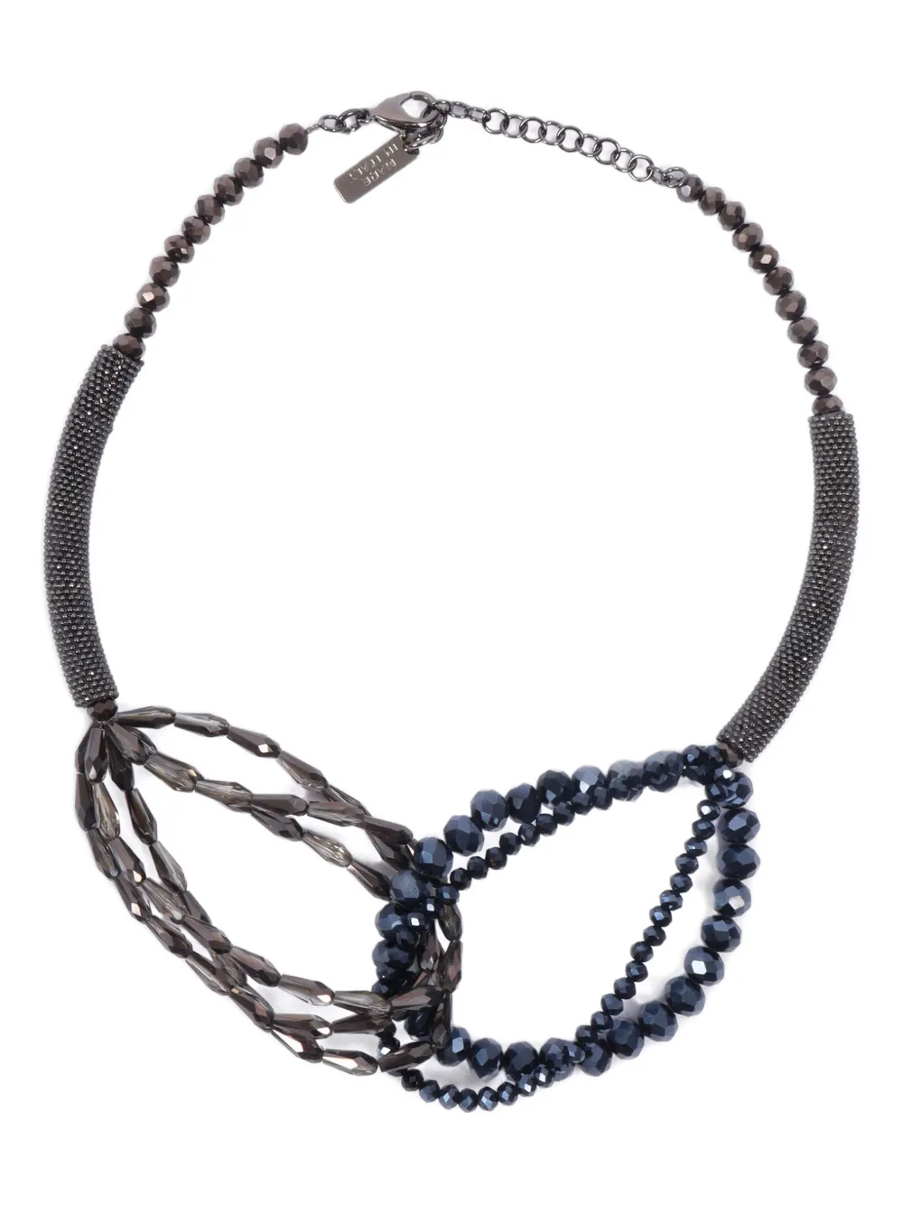 Двухцветное ожерелье с кристальными бусинами Peserico, синий
Двухцветное ожерелье с кристальными бусинами Peserico, синий