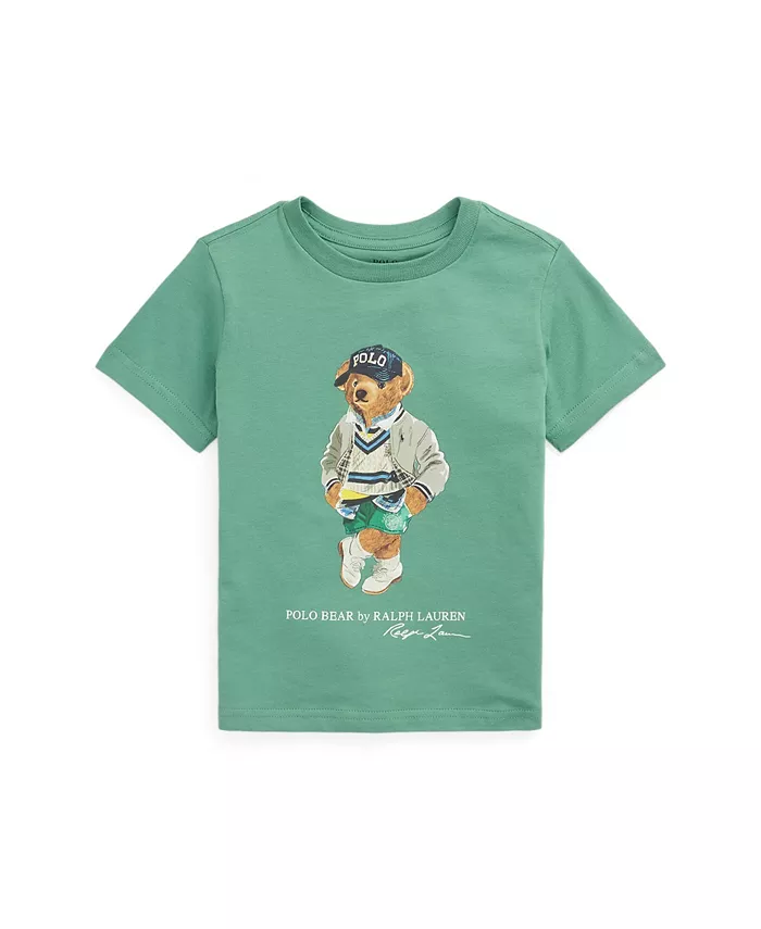 Футболка с медведем Polo для малышей и мальчиков Polo Ralph Lauren, зеленый 
Футболка с медведем Polo для малышей и мальчиков Polo Ralph Lauren, зеленый