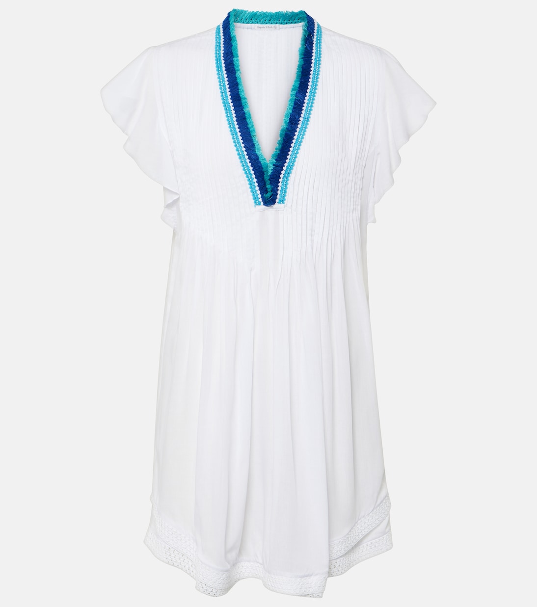 Мини-платье с бахромой от Sasha Poupette St Barth, White With Cobalt
Мини-платье с бахромой от Sasha Poupette St Barth, White With Cobalt