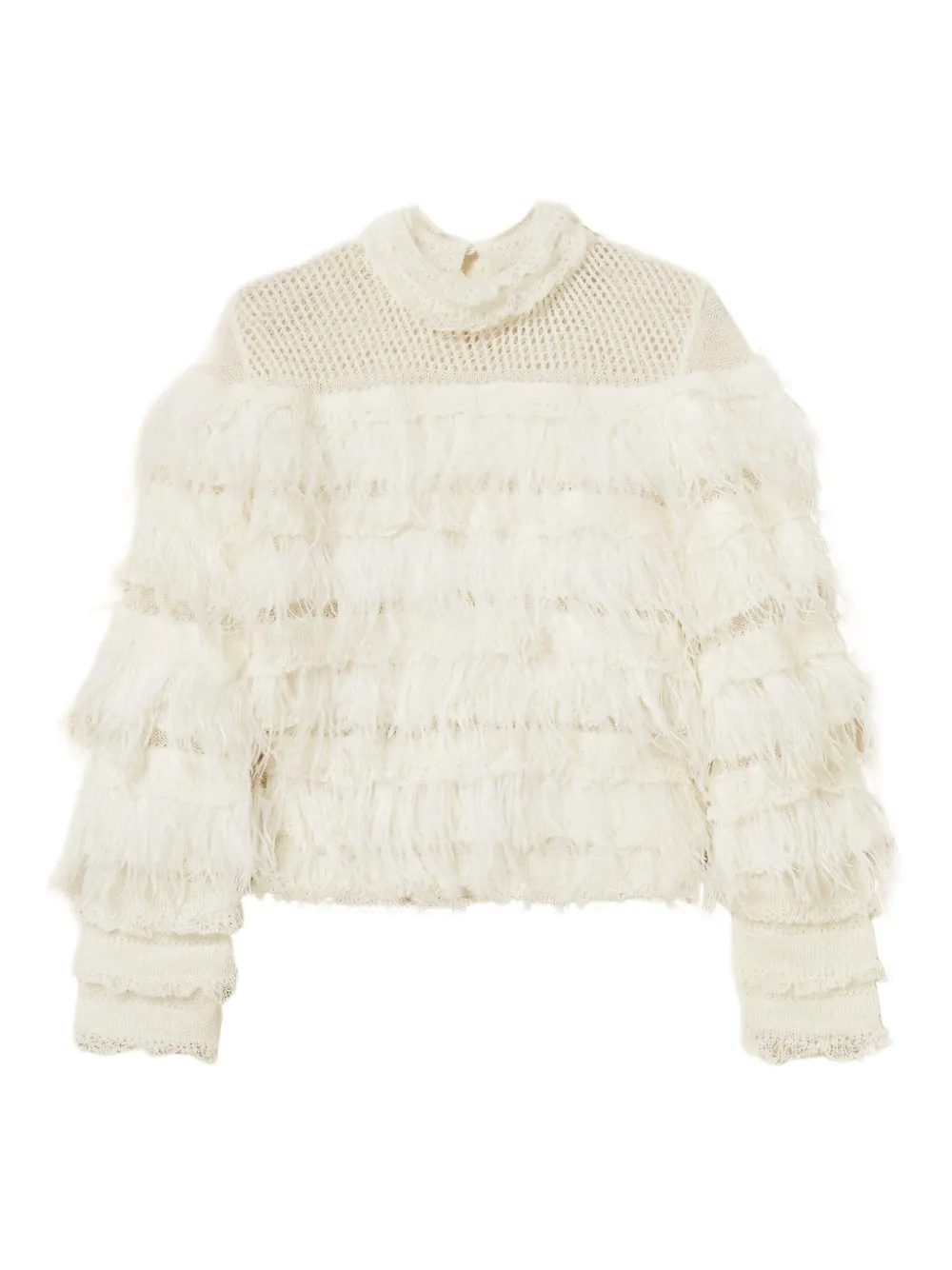 Джемпер с оборками и перьями Twinset, белый
Джемпер с оборками и перьями Twinset, белый