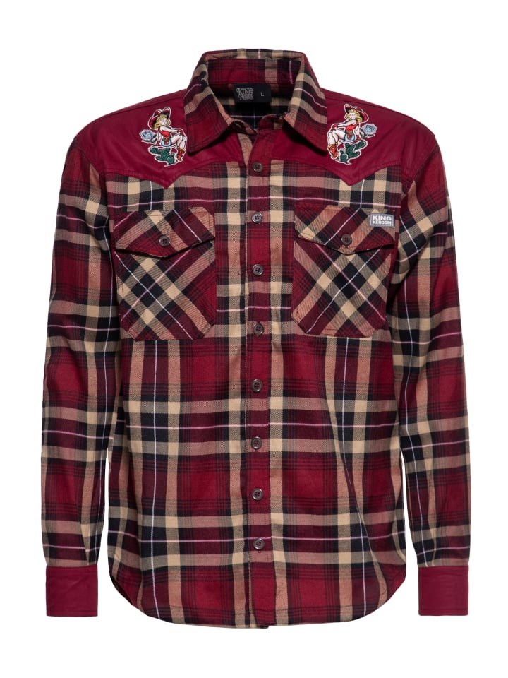 Рубашка с длинными рукавами King Kerosin бордового цвета King Kerosin
Рубашка с длинными рукавами King Kerosin бордового цвета King Kerosin