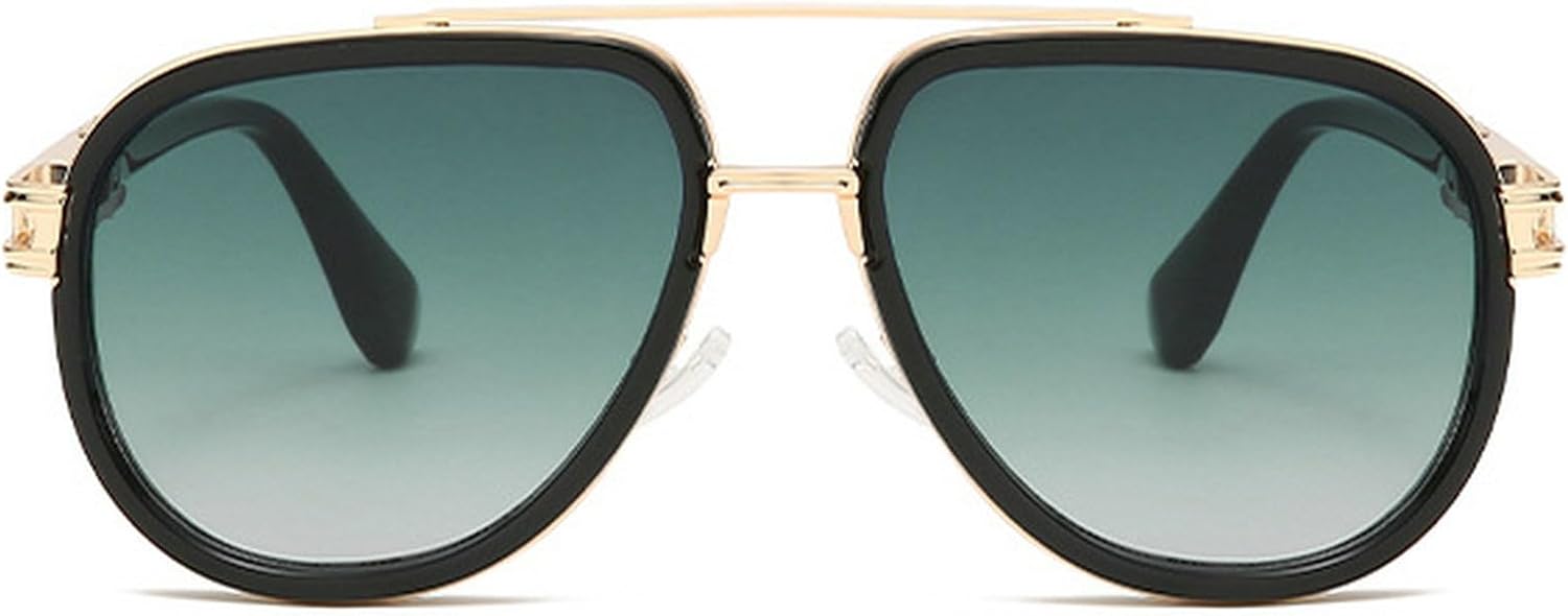 Мужские солнцезащитные очки-пилот в стиле ретро с металлическими двойными перемычками, градиентные линзы, защита от УФ-излучения UV400, модные женские солнцезащитные очки-пилот mincl, Green
Мужские солнцезащитные очки-пилот в стиле ретро с металлическими двойными перемычками, градиентные линзы, защита от УФ-излучения UV400, модные женские солнцезащитные очки-пилот mincl, Green