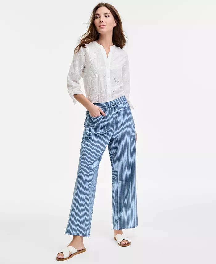 Женские хлопковые брюки с двойными накладными карманами Jones New York, синий
Женские хлопковые брюки с двойными накладными карманами Jones New York, синий