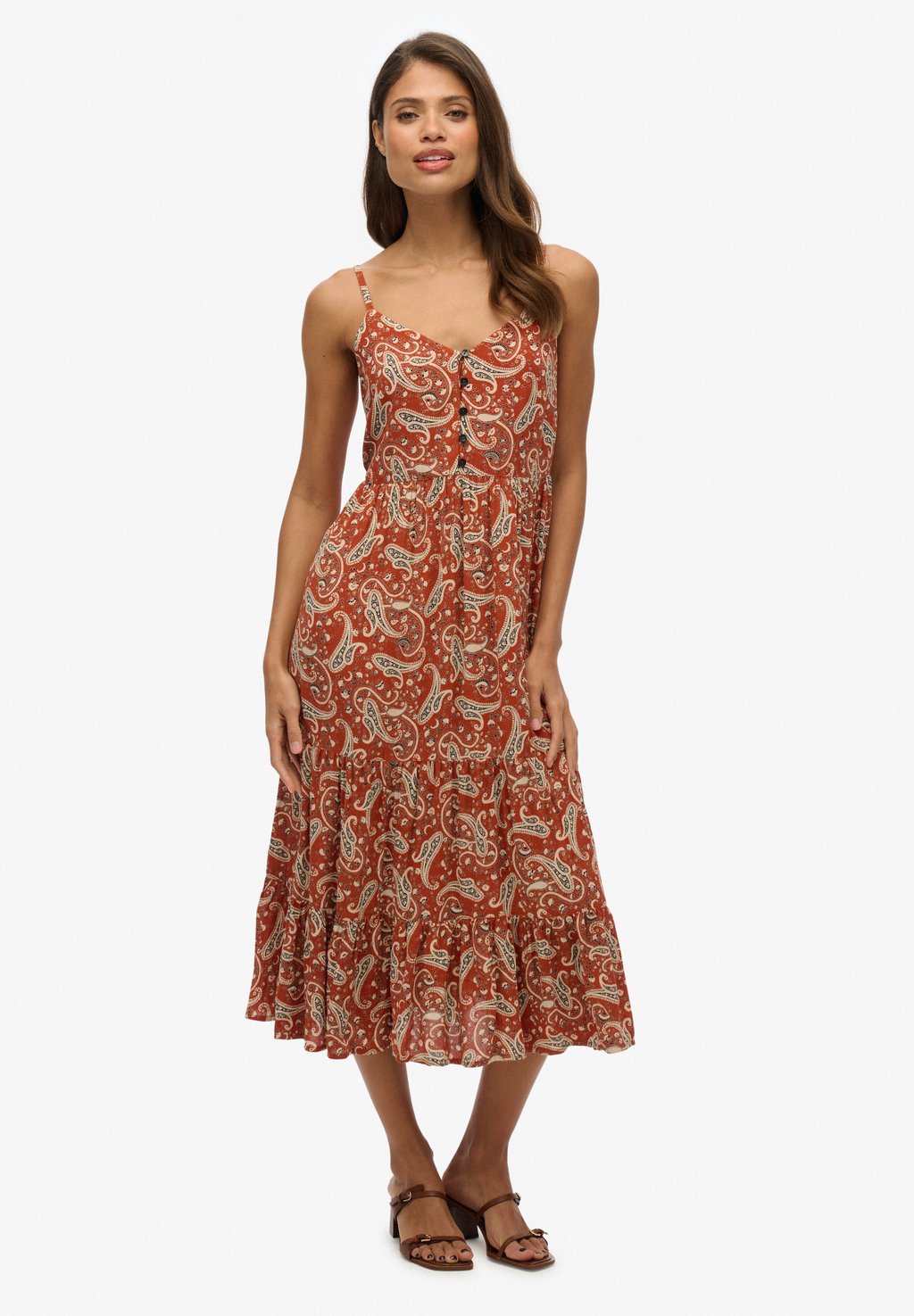 Платье-рубашка HALF BUTTON TIERED Superdry, коричневый
Платье-рубашка HALF BUTTON TIERED Superdry, коричневый