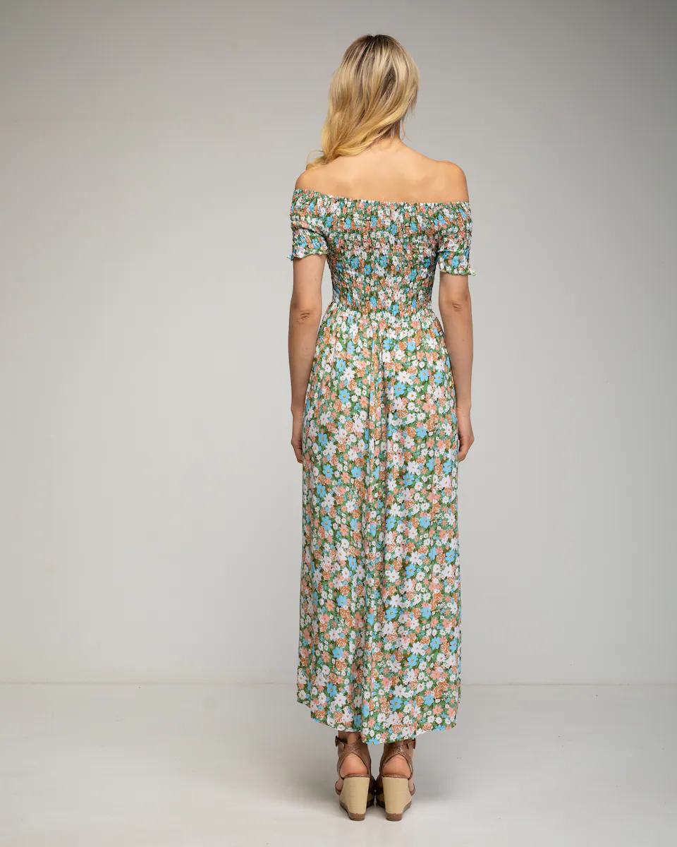 Макси-платье с цветочным принтом, сборками на груди и рукавах Tantra, зеленый
Макси-платье с цветочным принтом, сборками на груди и рукавах Tantra, зеленый