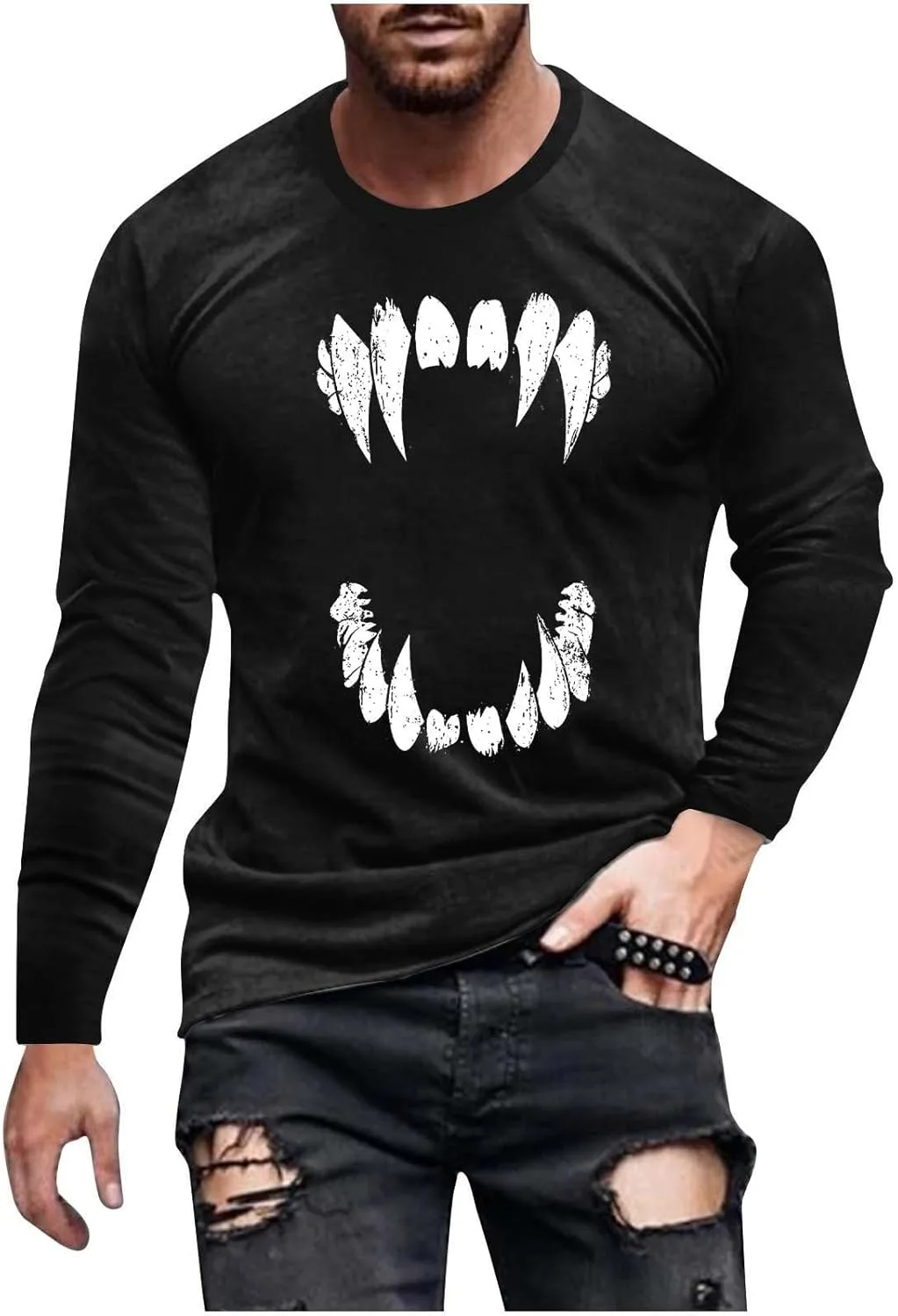 Мужская футболка с принтом скелета Halloween, Long Sleeve
Мужская футболка с принтом скелета Halloween, Long Sleeve