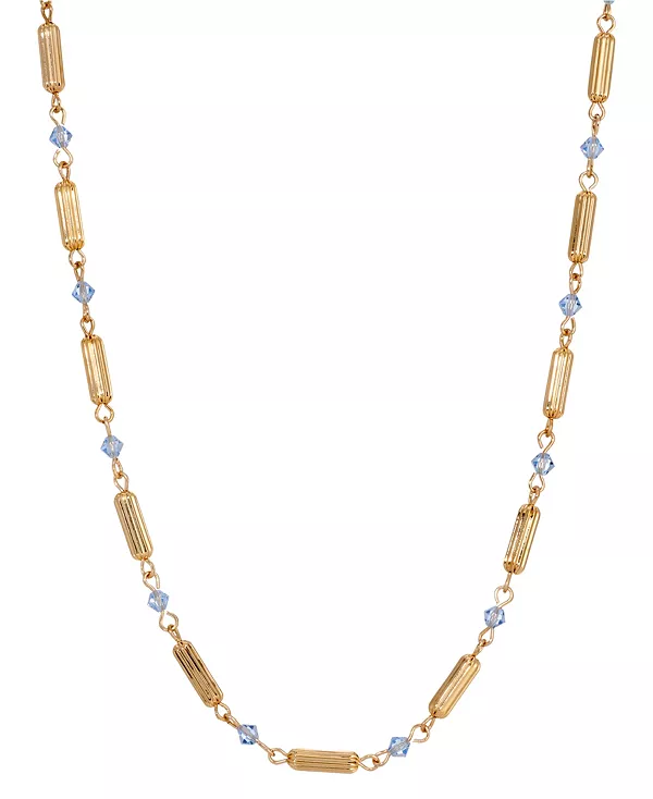 Ожерелье из хрустальных бусин-трубочек, покрытых 14-каратным золотом 2028, blue
Ожерелье из хрустальных бусин-трубочек, покрытых 14-каратным золотом 2028, blue