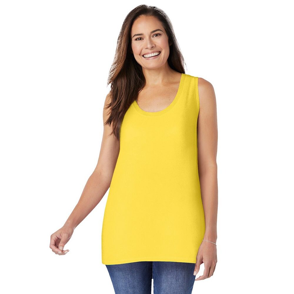 Женщина в женской майке больших размеров с высоким и низким вырезом Woman Within, цвет Primrose Yellow
Женщина в женской майке больших размеров с высоким и низким вырезом Woman Within, цвет Primrose Yellow