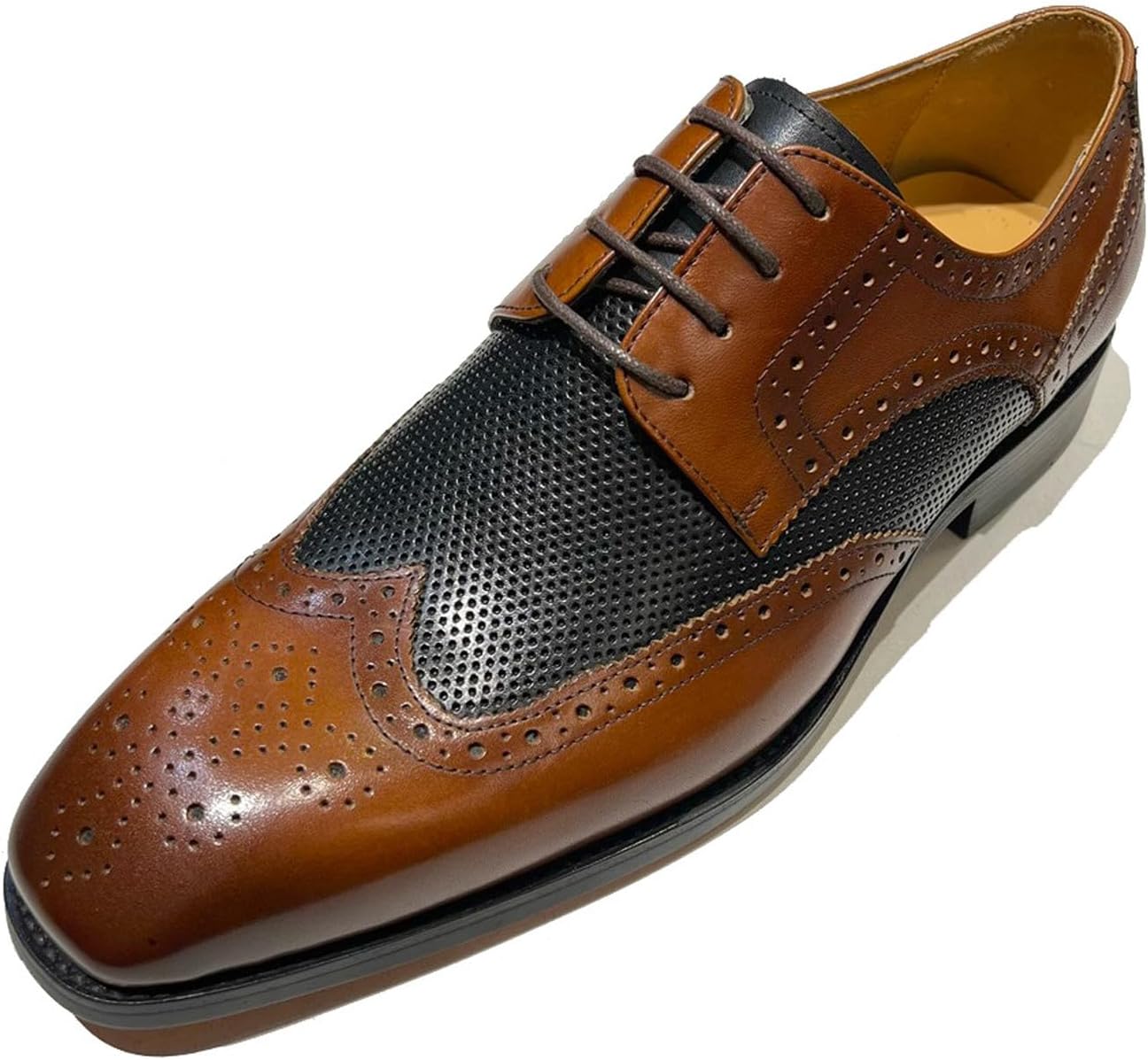 Мужские туфли Santimon из натуральной кожи с крыльями, оксфорды- двухцветные броги дерби с амортизирующей стелькой и противоскользящей подошвой для бизнеса, свадьбы, официальных мероприятий, черный
Мужские туфли Santimon из натуральной кожи с крыльями, оксфорды- двухцветные броги дерби с амортизирующей стелькой и противоскользящей подошвой для бизнеса, свадьбы, официальных мероприятий, черный