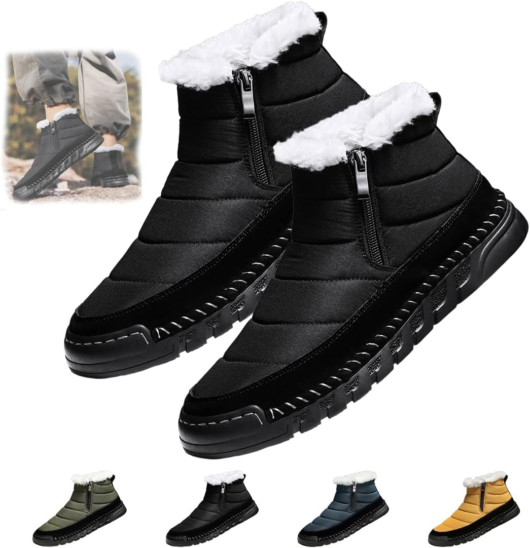 Мужские зимние ботинки с водонепроницаемой теплоизоляцией, с искусственным мехом, удобные для ходьбы, ботинки без шнурков, легкие термо-ботинки Generic, черный
Мужские зимние ботинки с водонепроницаемой теплоизоляцией, с искусственным мехом, удобные для ходьбы, ботинки без шнурков, легкие термо-ботинки Generic, черный