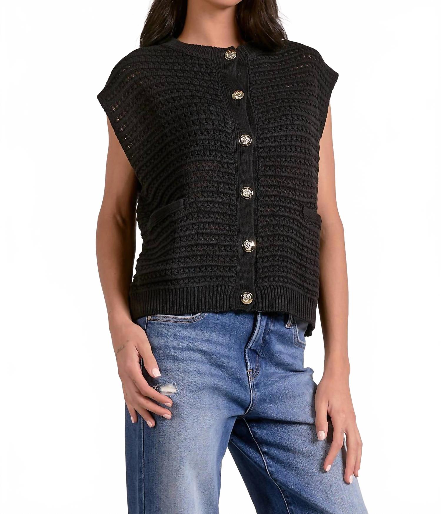 Жилет-свитер Stevie черного цвета Elan, черный
Жилет-свитер Stevie черного цвета Elan, черный