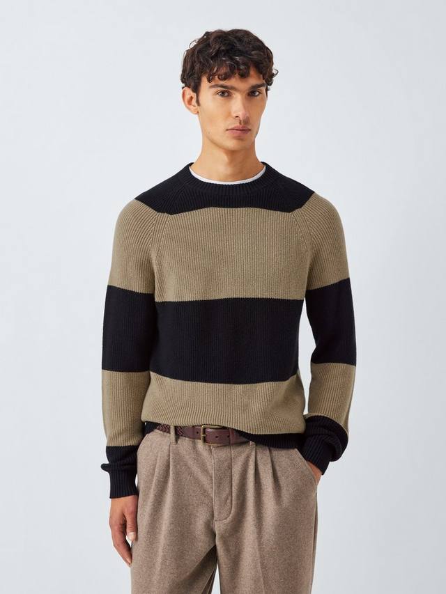 Хлопковый джемпер с кашемиром и полосками с круглым вырезом John Lewis, Black/Olivine
Хлопковый джемпер с кашемиром и полосками с круглым вырезом John Lewis, Black/Olivine