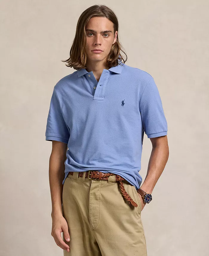 Мужская хлопковая поло с сетчатой вставкой Custom Slim Fit Polo Ralph Lauren, синий
Мужская хлопковая поло с сетчатой вставкой Custom Slim Fit Polo Ralph Lauren, синий