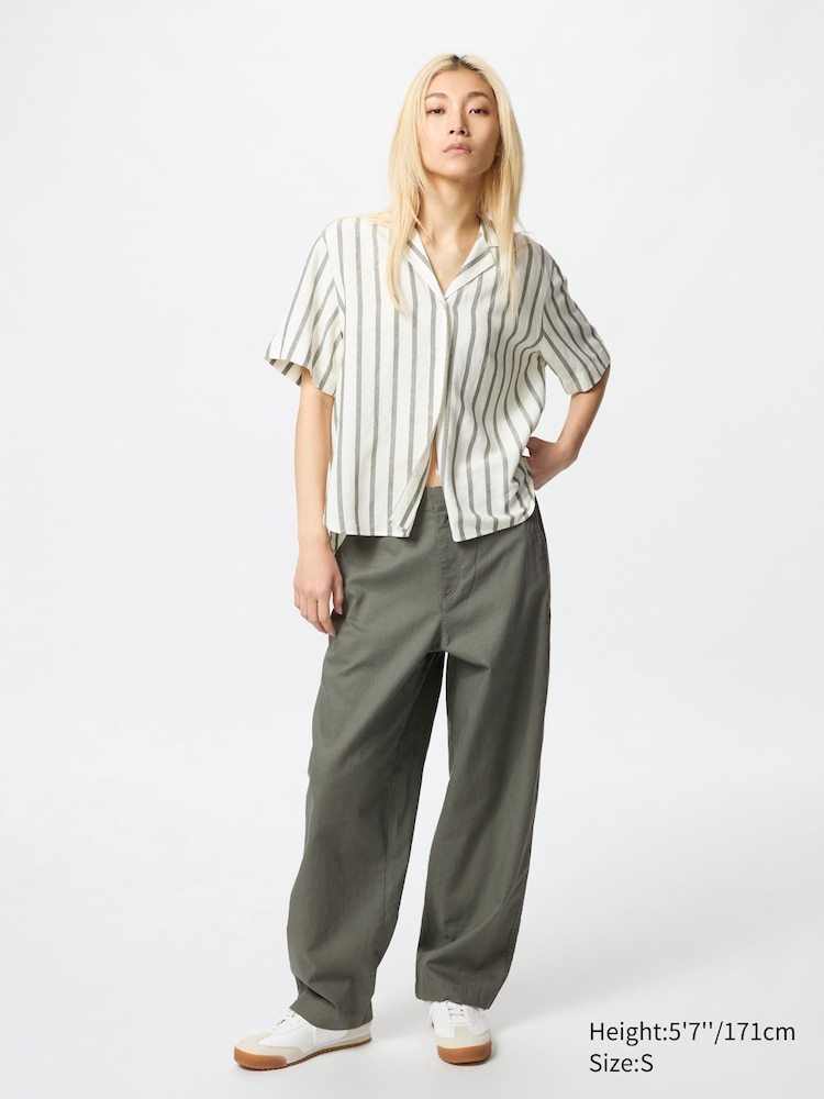 Льняные хлопковые зауженные брюки Uniqlo, цвет 55 зеленый
Льняные хлопковые зауженные брюки Uniqlo, цвет 55 зеленый