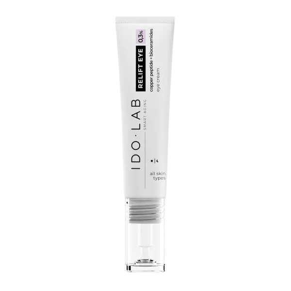 Восстанавливающий крем для век с пептидом меди 0,3%, 15 мл Ido Lab Relift eye cu+
Восстанавливающий крем для век с пептидом меди 0,3%, 15 мл Ido Lab Relift eye cu+