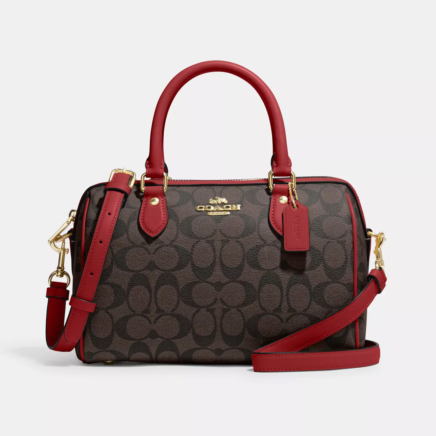 Сумка Coach Outlet Rowan Satchel In Signature Canvas, коричневый/красный/золотой
Сумка Coach Outlet Rowan Satchel In Signature Canvas, коричневый/красный/золотой