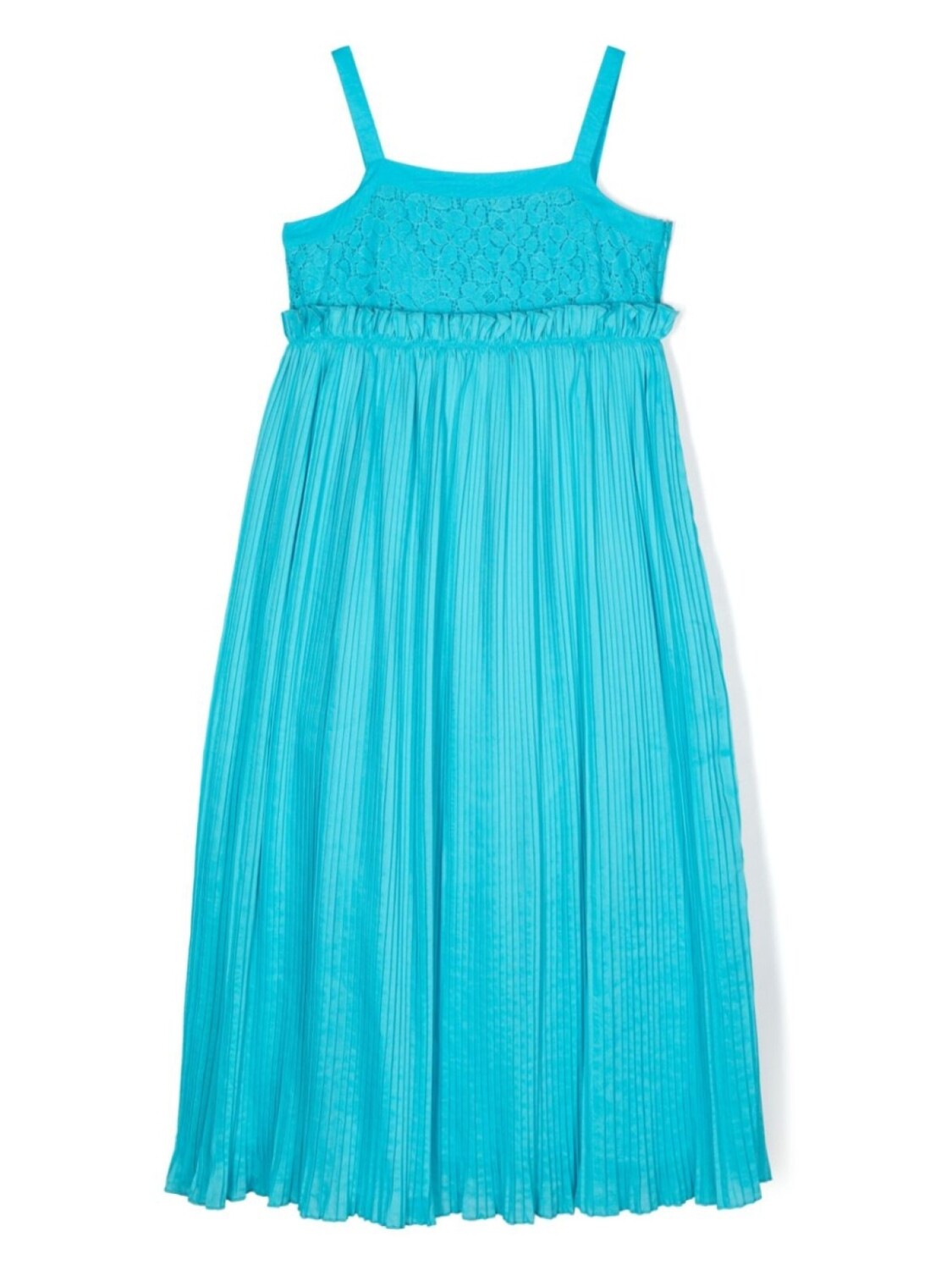 Плиссированное платье макси с кружевом TWINSET Kids, синий
Плиссированное платье макси с кружевом TWINSET Kids, синий