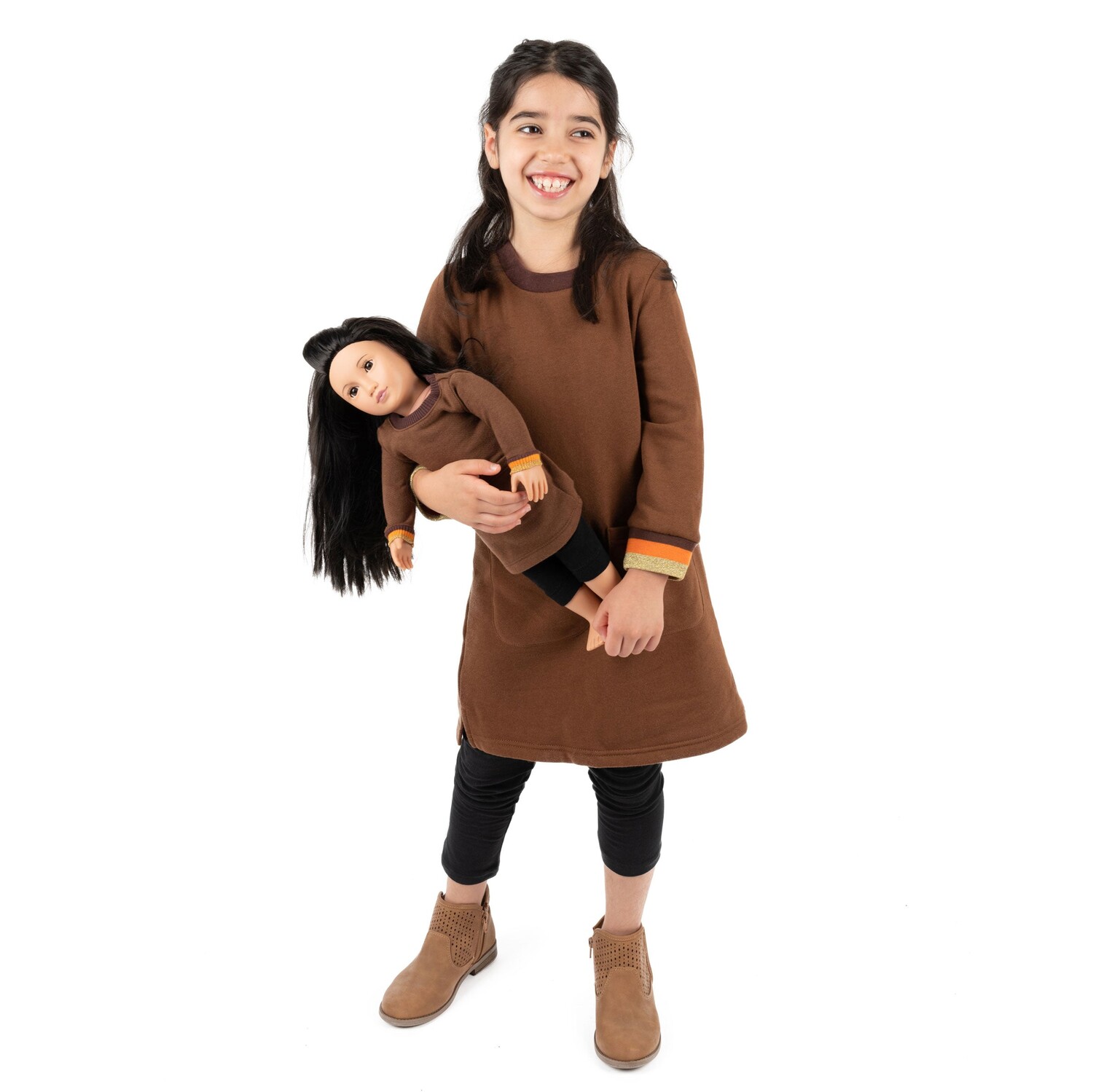 спортивное платье для девочек и подходящее кукольное платье Leveret, коричневый
спортивное платье для девочек и подходящее кукольное платье Leveret, коричневый