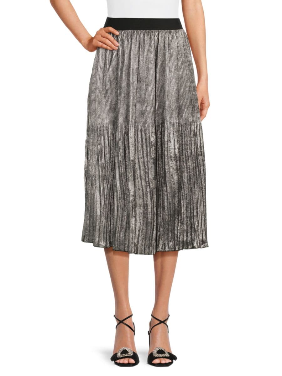 Юбка миди с металлической гармошкой Wdny, серебряный
Юбка миди с металлической гармошкой Wdny, серебряный