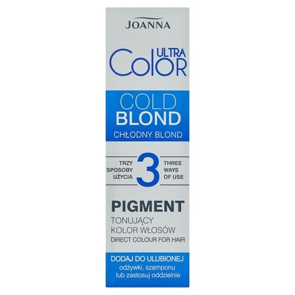 Joanna Тонирующий пигмент для волос Ultra Color Pigment - нейтрализует нежелательные желтые тона - с кондиционером и шампунем отдельно - холодный блонд 100 мл
Joanna Тонирующий пигмент для волос Ultra Color Pigment - нейтрализует нежелательные желтые тона - с кондиционером и шампунем отдельно - холодный блонд 100 мл