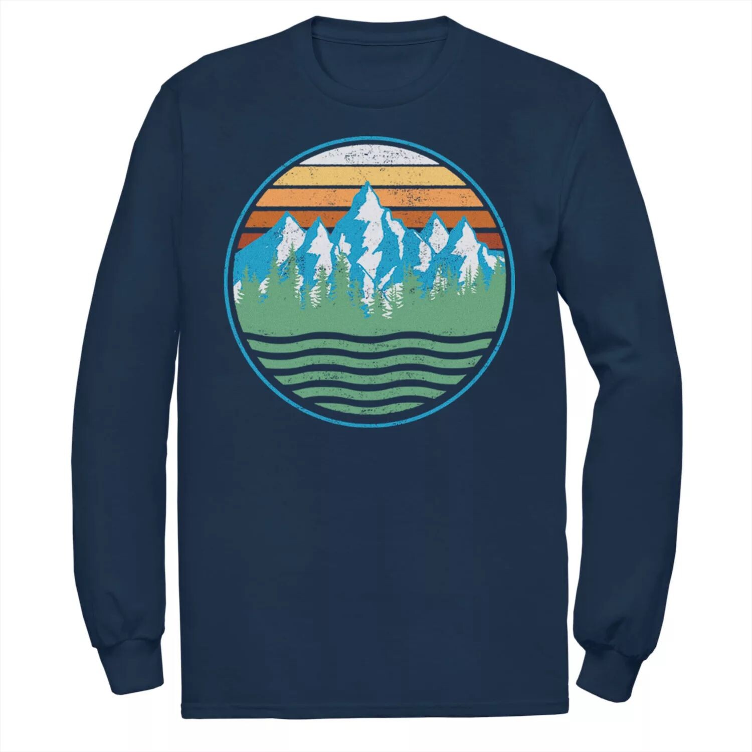 Мужская футболка с волнистыми линиями Mountain Line Art Circle Licensed Character
Мужская футболка с волнистыми линиями Mountain Line Art Circle Licensed Character