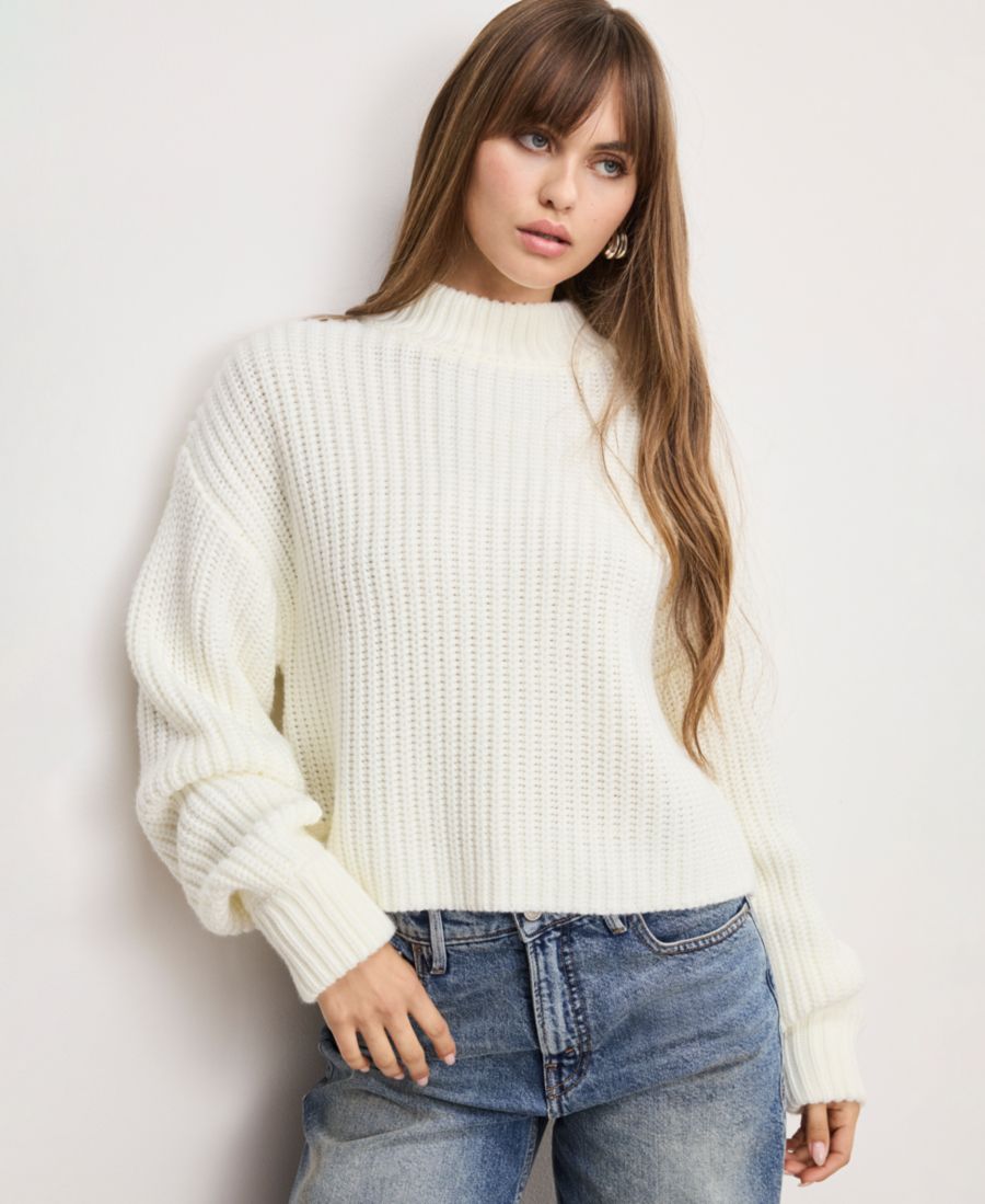 Женский свитер крупной вязки с высоким воротником, стандартные и большие размеры Good American, Ivory
Женский свитер крупной вязки с высоким воротником, стандартные и большие размеры Good American, Ivory