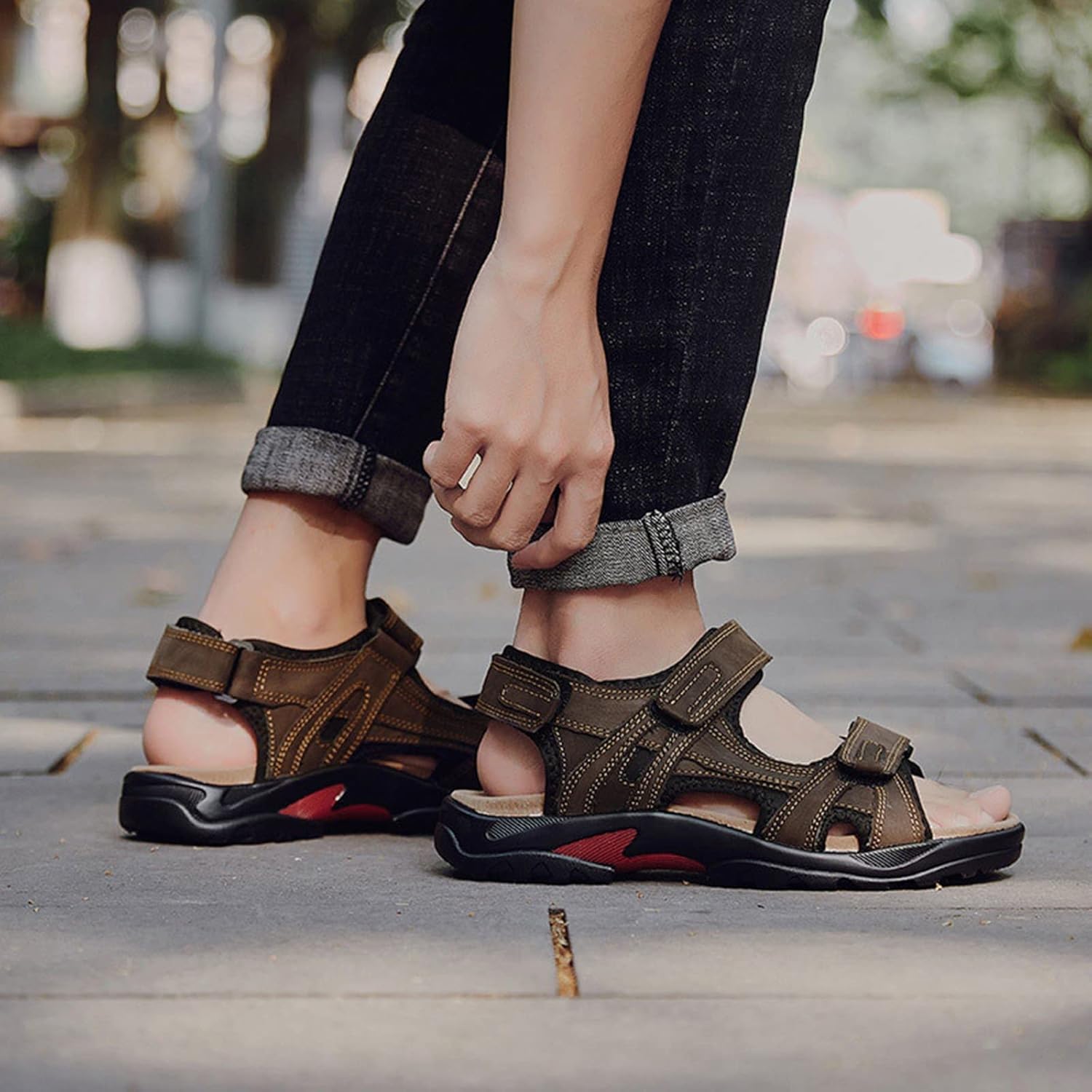 Мужские кожаные дышащие с закрытым носком регулируемые туфли, летние повседневные пляжные нескользящие сандалии Ccmom
Мужские кожаные дышащие с закрытым носком регулируемые туфли, летние повседневные пляжные нескользящие сандалии Ccmom