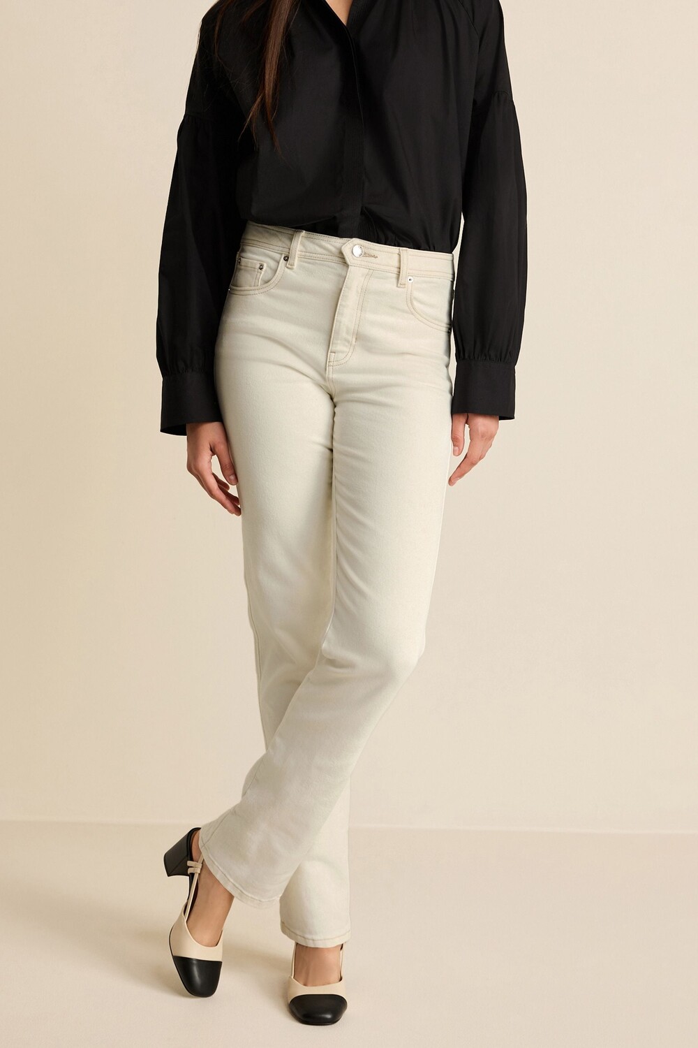 Прямые джинсы Next, бежевый 
Прямые джинсы Next, бежевый