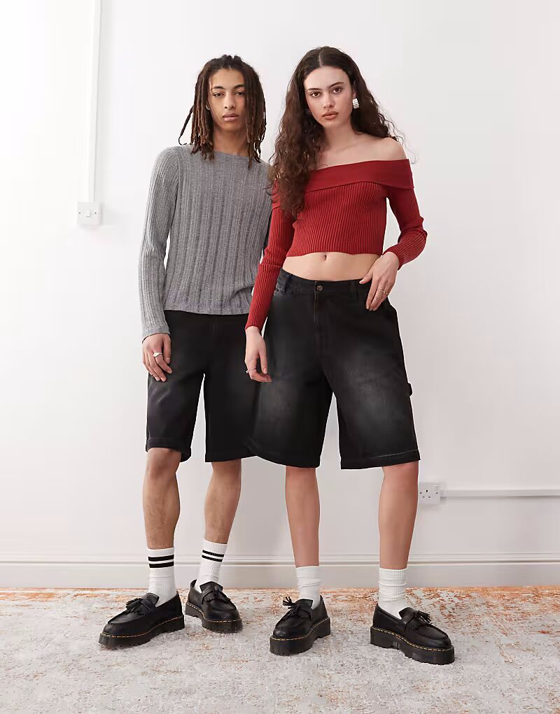 Шорты для скейтбординга из денима Reclaimed Vintage унисекс черного цвета
Шорты для скейтбординга из денима Reclaimed Vintage унисекс черного цвета