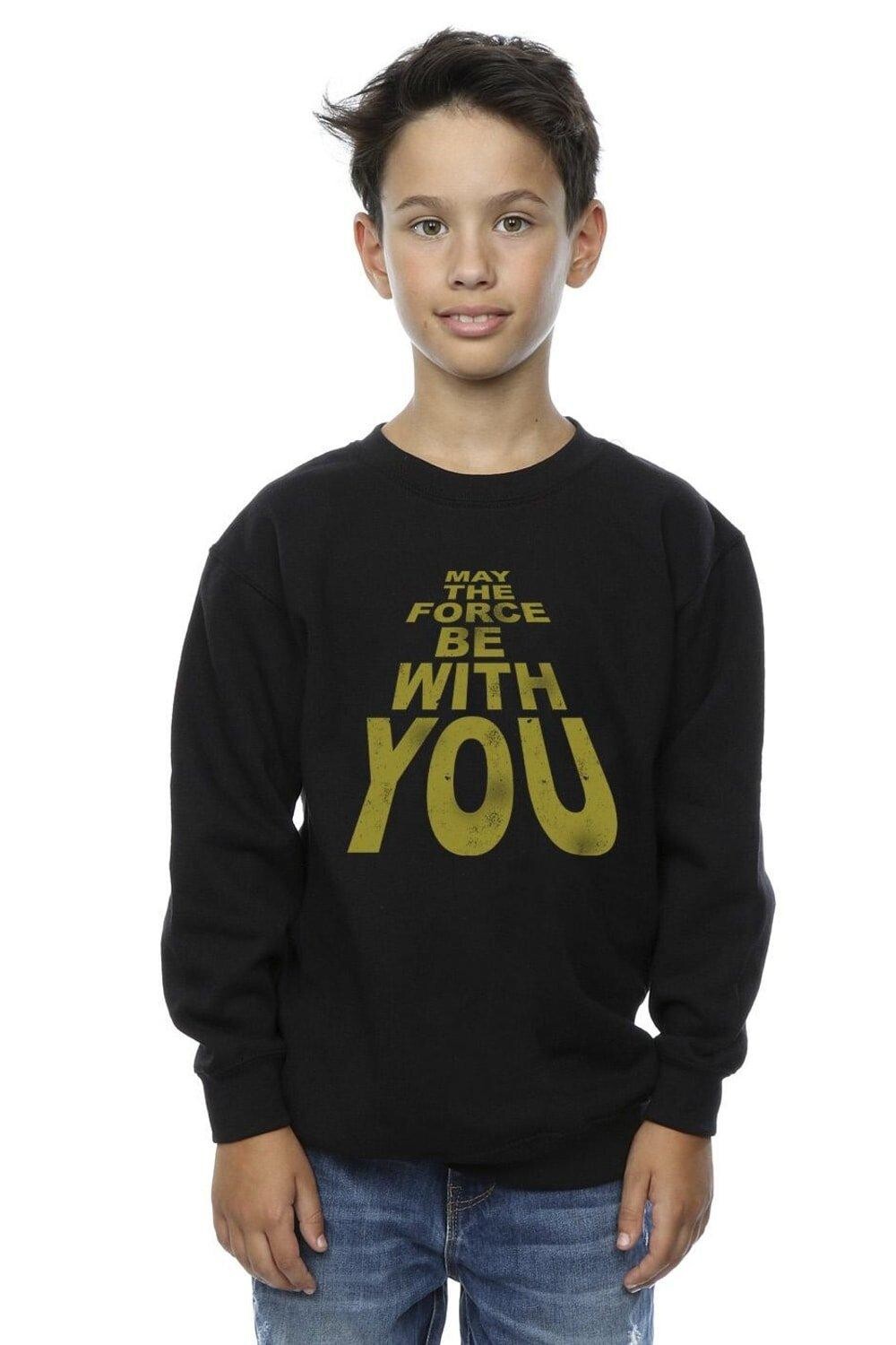 Толстовка в стиле бойфренда May The Force Be With You Star Wars, черный
Толстовка в стиле бойфренда May The Force Be With You Star Wars, черный