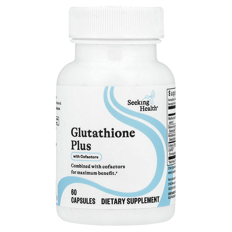 Seeking Health, Glutathione Plus с CoFactors, 60 капсул
Seeking Health, Glutathione Plus с CoFactors, 60 капсул
