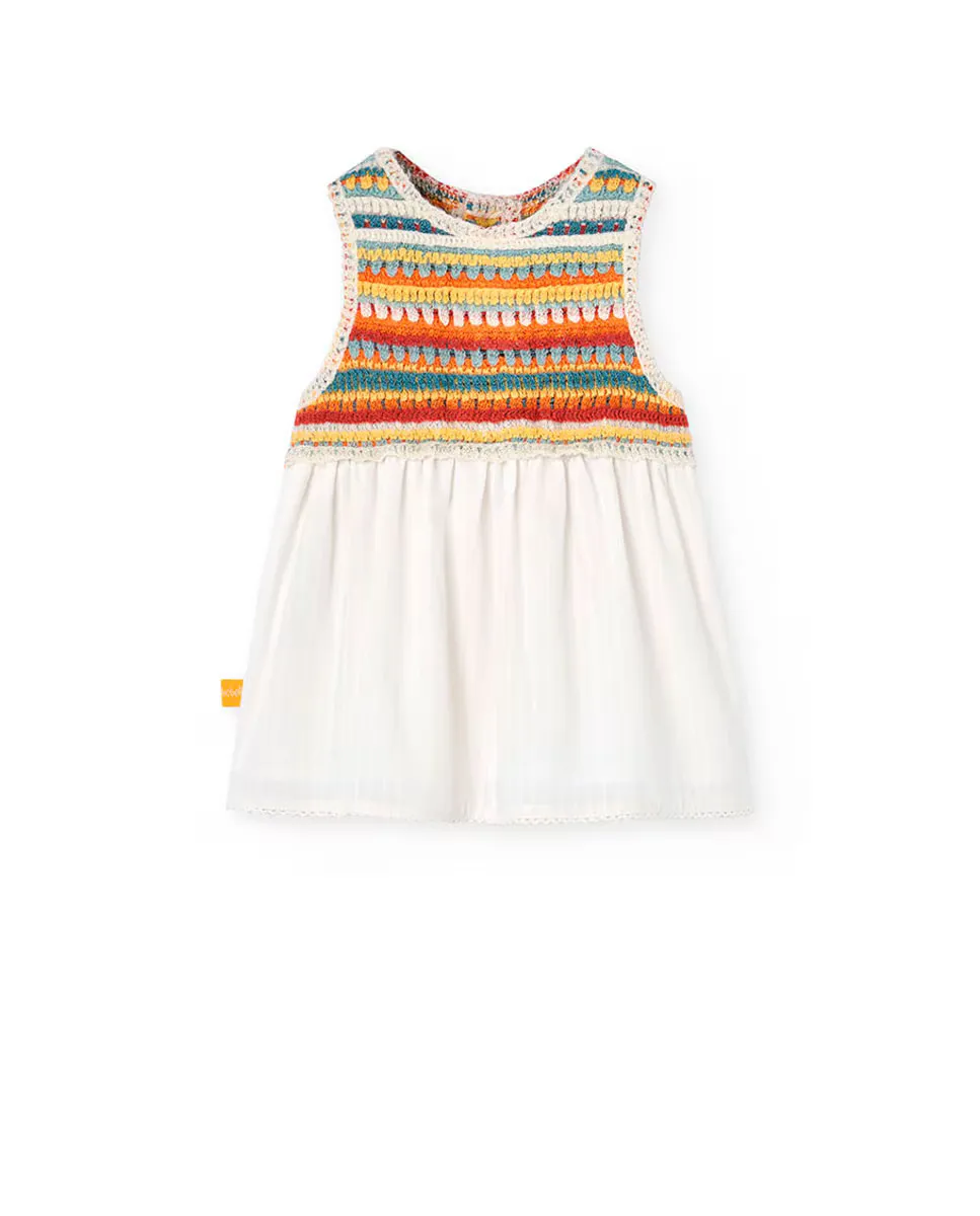 Платье-комбинация без рукавов для девочки Boboli, белый
Платье-комбинация без рукавов для девочки Boboli, белый