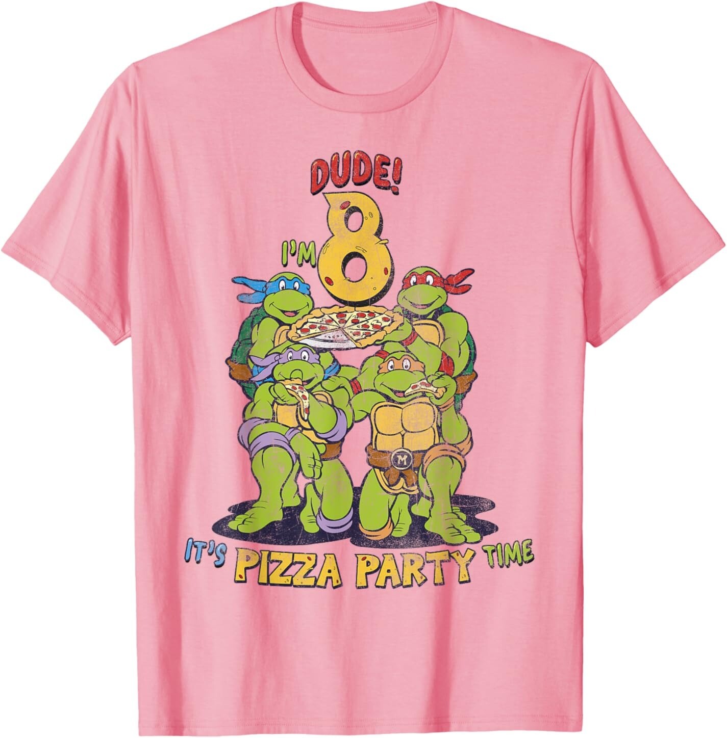 Мужская футболка Teenage Mutant Ninja Turtles I'm 8 Dude Pizza Birthday Party, розовый
Мужская футболка Teenage Mutant Ninja Turtles I'm 8 Dude Pizza Birthday Party, розовый