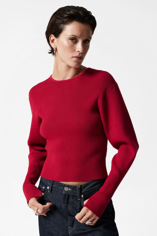 Ребристый трикотажный топ & Other Stories, красный
Ребристый трикотажный топ & Other Stories, красный