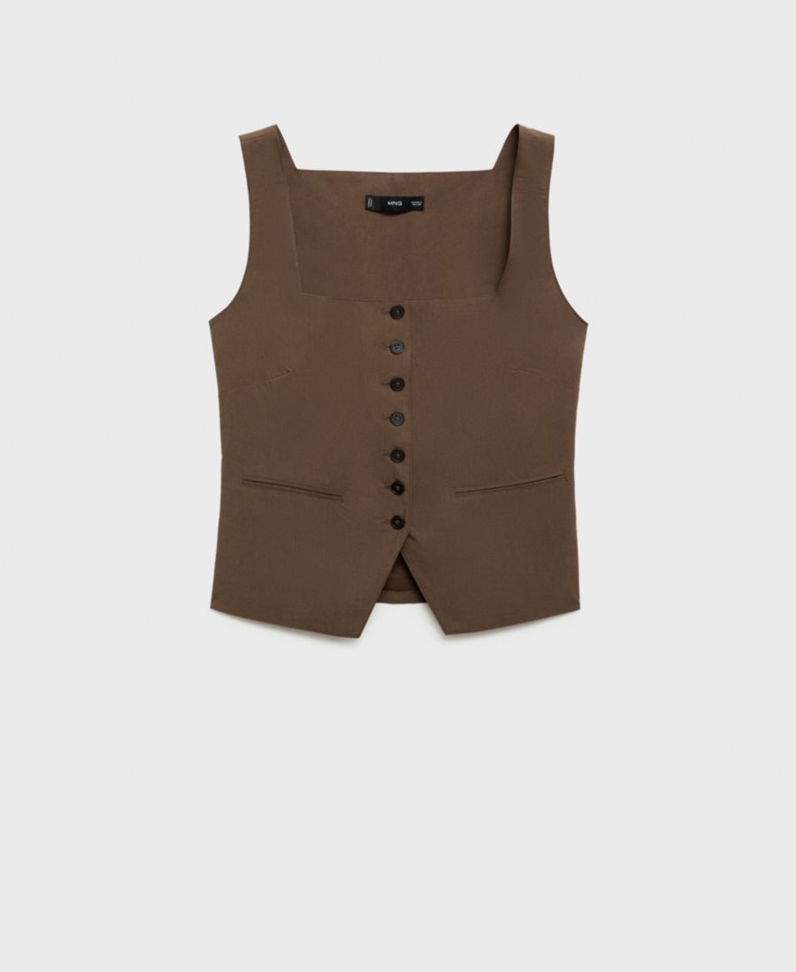 Женский хлопковый жилет для костюма MANGO, Brown
Женский хлопковый жилет для костюма MANGO, Brown