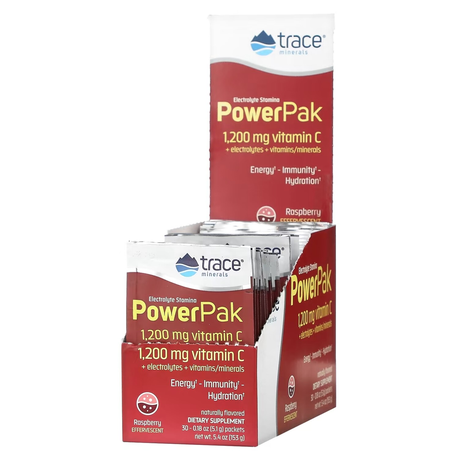 Добавка Trace Minerals Electrolyte Stamina PowerPak, малиновый, 30 пакетиков по 5,1 г 
Добавка Trace Minerals Electrolyte Stamina PowerPak, малиновый, 30 пакетиков по 5,1 г
