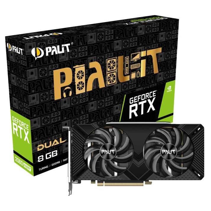 Видеокарта Palit GeForce RTX 2060 SUPER 8 ГБ (NE6206S018P2-1160A)
Видеокарта Palit GeForce RTX 2060 SUPER 8 ГБ (NE6206S018P2-1160A)