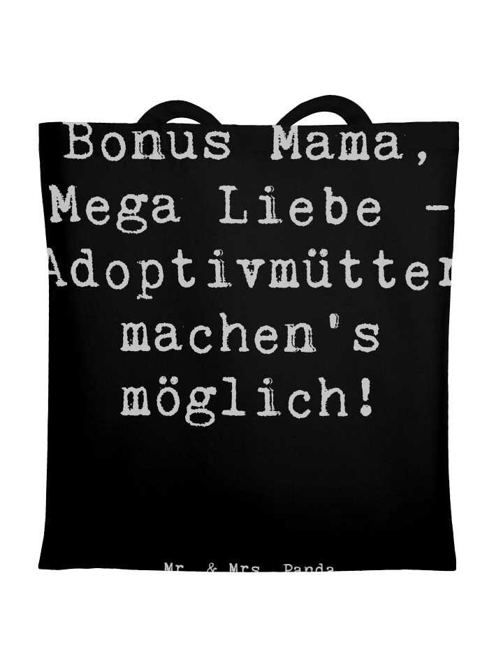 Сумка для переноски Mr & Mrs Panda Adoptivmutter Liebe, черный 
Сумка для переноски Mr & Mrs Panda Adoptivmutter Liebe, черный