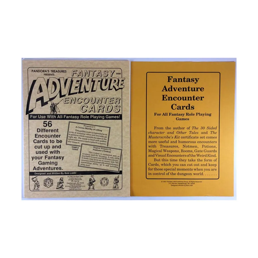 Карты встреч в фэнтезийных приключениях, Fantasy Supplements (The Armory)
Карты встреч в фэнтезийных приключениях, Fantasy Supplements (The Armory)