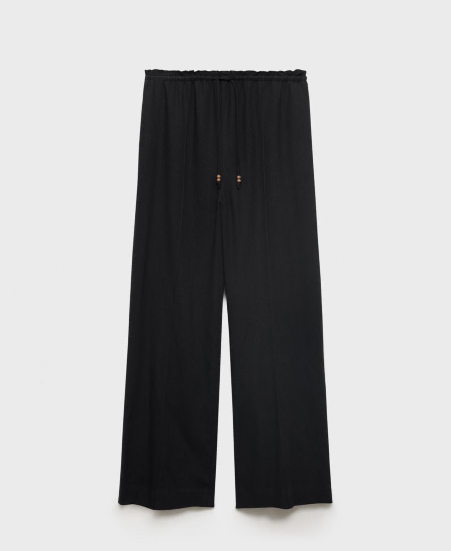Женские брюки из льняной смеси с эластичным поясом MANGO, Black
Женские брюки из льняной смеси с эластичным поясом MANGO, Black